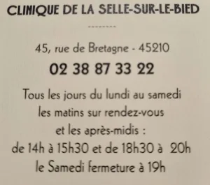 Clinique vétérinaire de La Selle-sur-le-Bied à La Selle-sur-le-Bied
